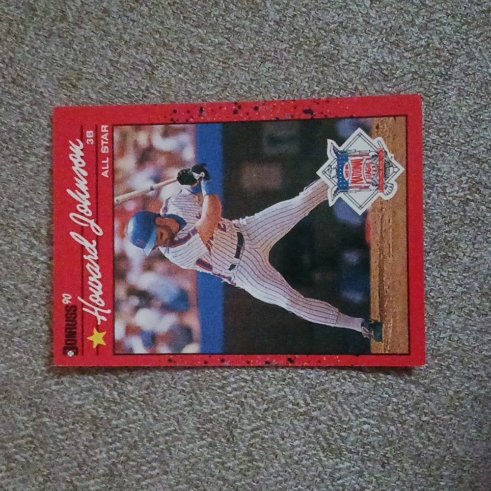 Rare Howard Johnson donruss 90 error baseball card